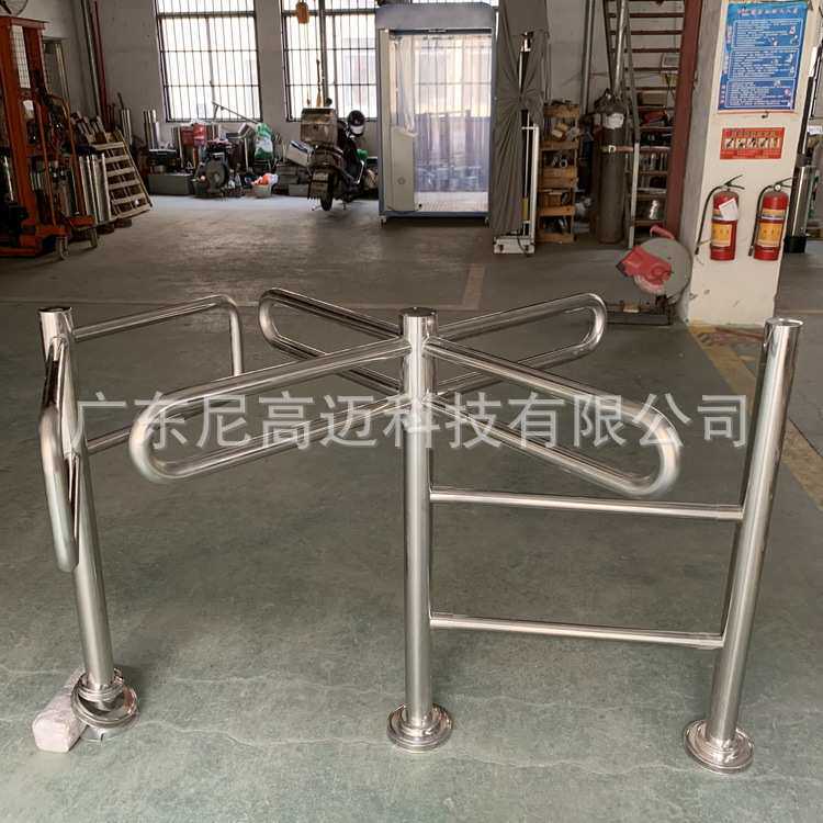 车站梳状单项出口门书院健身房单向进出旋转不锈钢半高门厂家价格