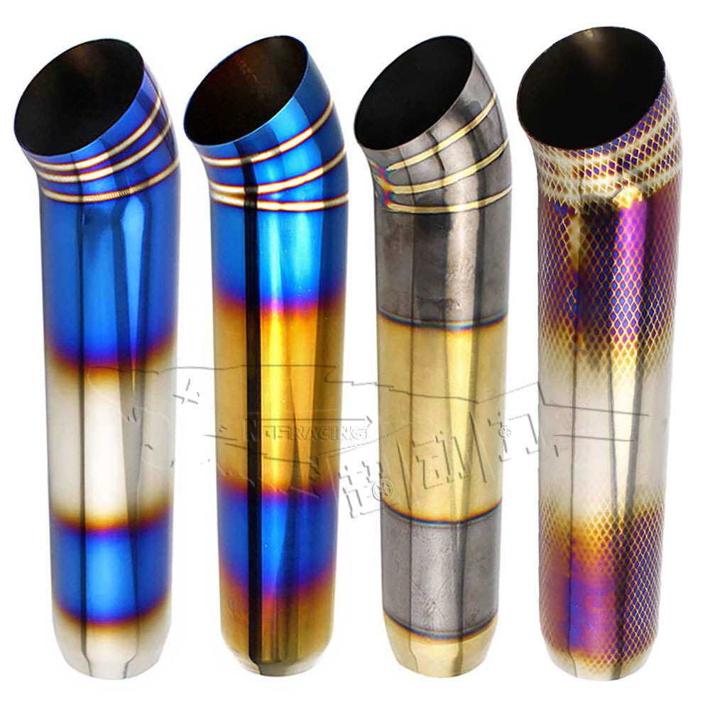 汽车改装烤蓝排气管 直排气管烤蓝尾喉 63-75MM装饰汽车排气