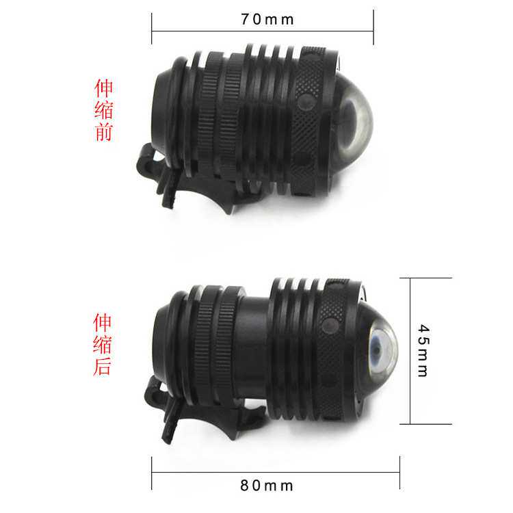 伸缩调焦T6强光户外自行车灯头灯矿灯工作灯应急灯手电筒厂家直销