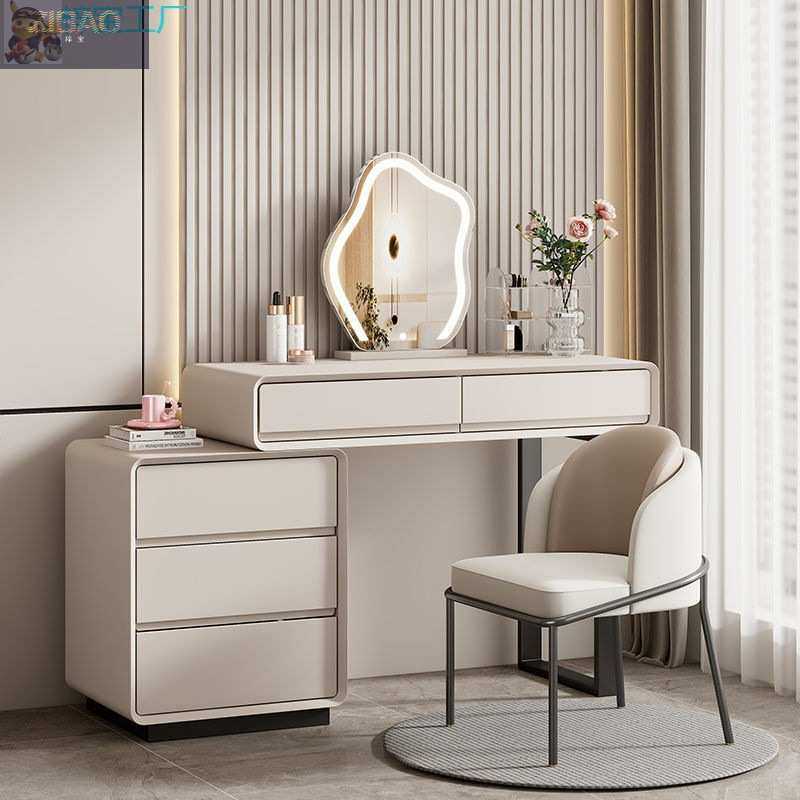 实木烤漆化妆台奶油风卧室梳妆台斗柜一体小户型化妆桌多功能柜,3C数码配件,摄像机配件,淘宝优惠券,粉丝福利购,淘宝优惠卷