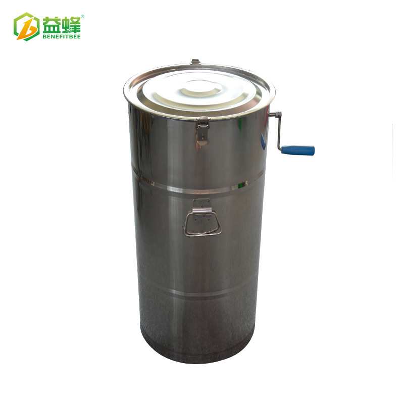 益蜂蜂具 2框手动不锈钢摇蜜机 无缝波纹盖 通用甩蜜打糖桶离心机