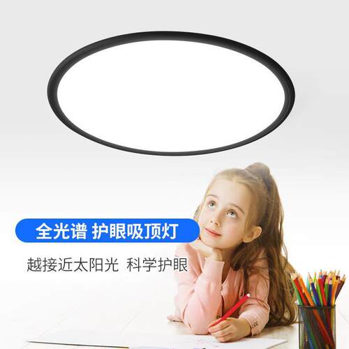 中山工厂直销LOFT全光谱护眼led吸顶灯简约现代超亮房间卧室灯极