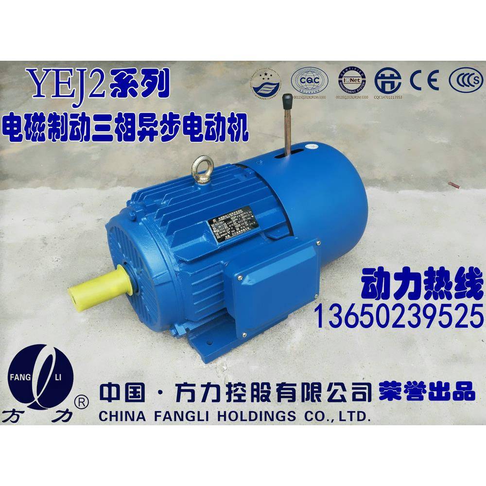 一年质保 YEJ2 80M2-6极0.55KW电磁制动三相380V电动机 刹车马达