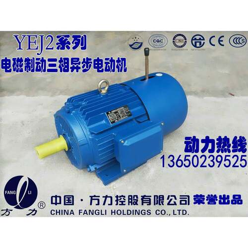 一年质保 YEJ2 80M2-6极0.55KW电磁制动三相380V电动机 刹车马达