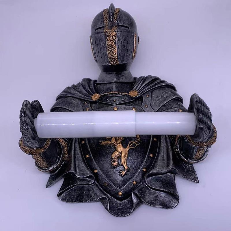 创意骑士士兵厕所纸巾架 卫生间纸巾筒 挂壁式免打孔纸巾抽卷纸