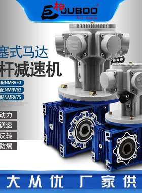 巨柏活塞式气动马达减速机HL-015大扭矩正反转RV40蜗轮蜗杆减速器