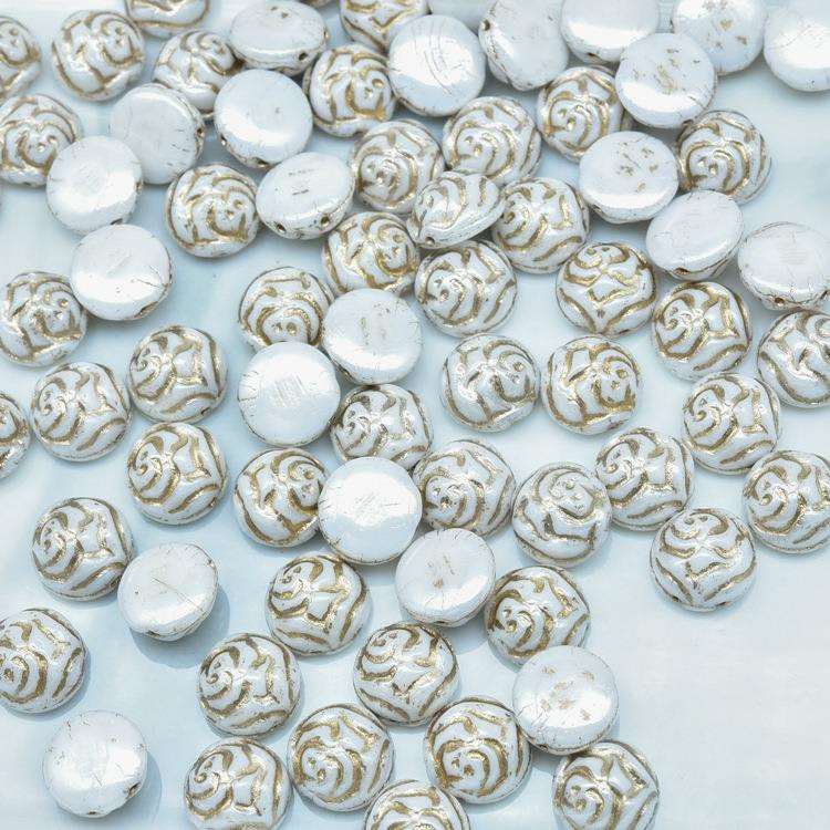 新款捷克玻璃珠preciosa宝仕奥莎玫瑰 29色8mm,12mm 散珠100克装