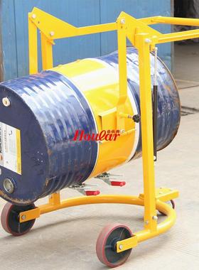 HD80A载重300kg油桶机械旋转式油桶车 经济型倒桶车 手动油桶车