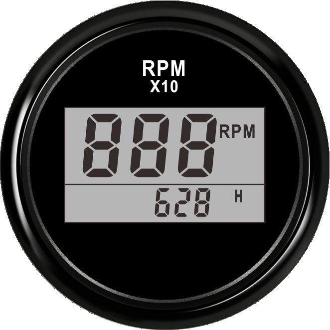 52mm转速表船用车用黑底黑边数显转速表可以接发电机w可以调齿数,电子元器件市场,其它元器件,淘宝优惠券,粉丝福利购,淘宝优惠卷