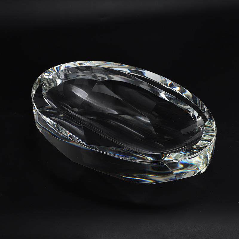 水晶工艺品水果盘 水晶机磨大钻石摆件装饰品 工厂水晶灯配件大全