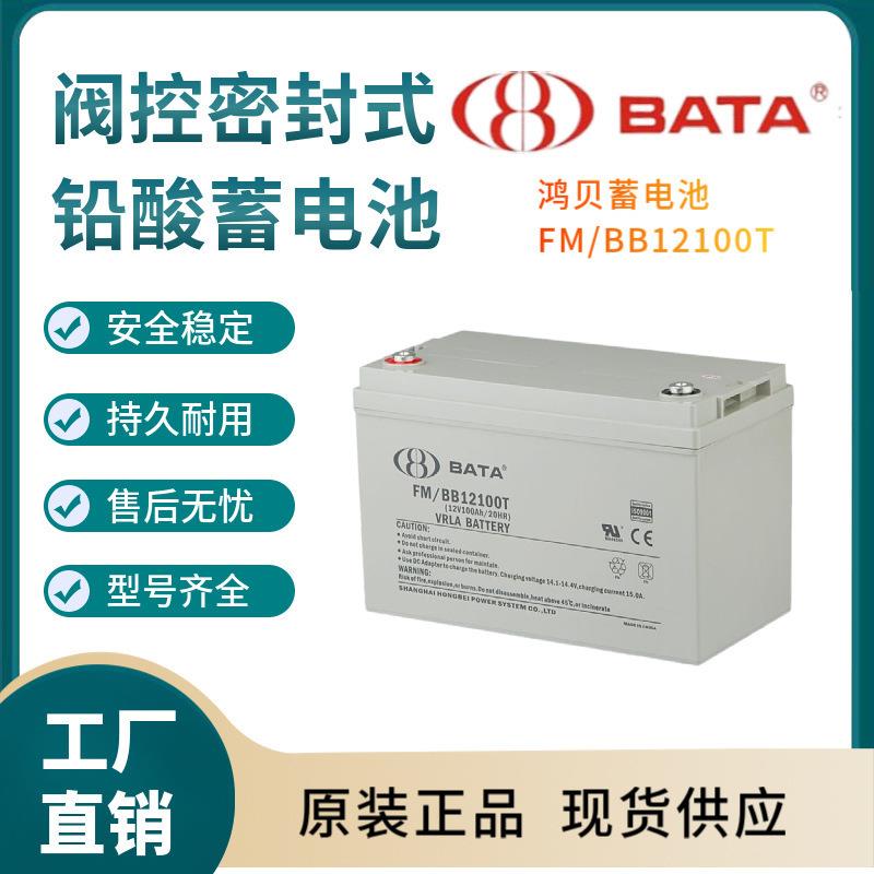 鸿贝蓄电池FM/BB12100T 12V100AH UPS电源配套 EPS直流屏 通讯系图片