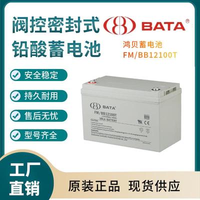 鸿贝蓄电池FM/BB12100T 12V100AH UPS电源配套 EPS直流屏 通讯系