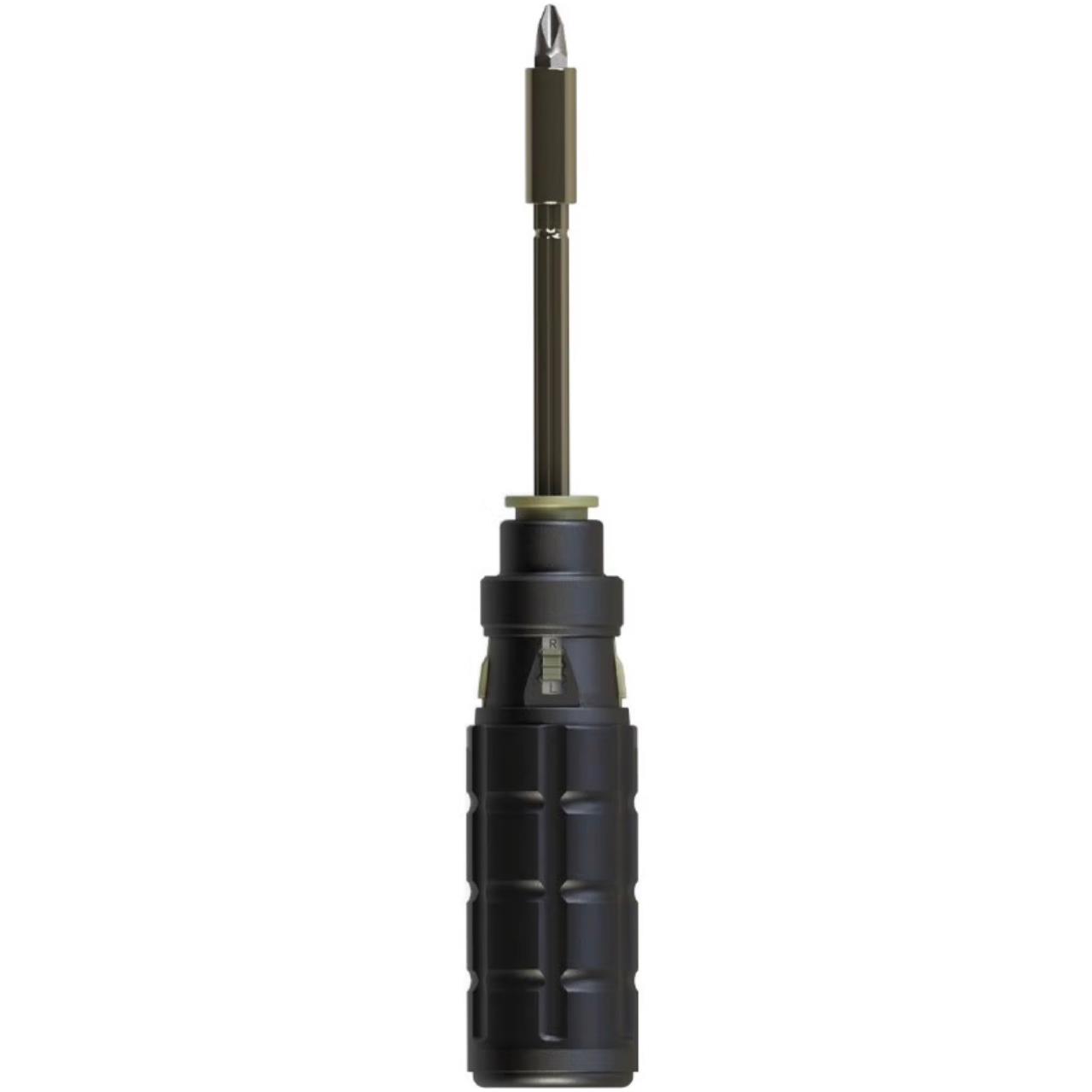 南旗NANCH棘轮螺丝刀10合1内置延长杆和批头仓S2合金钢黑色