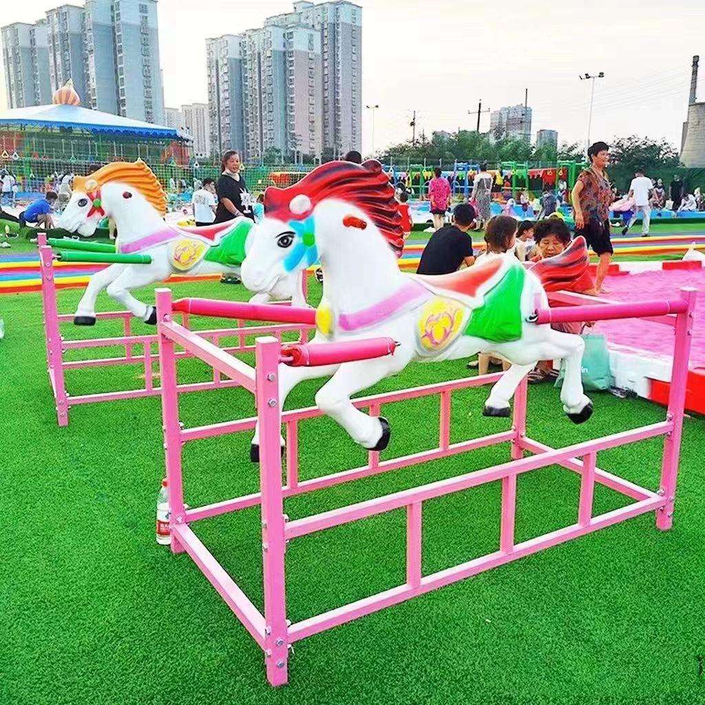 娱乐趣味弹簧摇摇马户外景区公园无动力游乐设备网红亲子互动