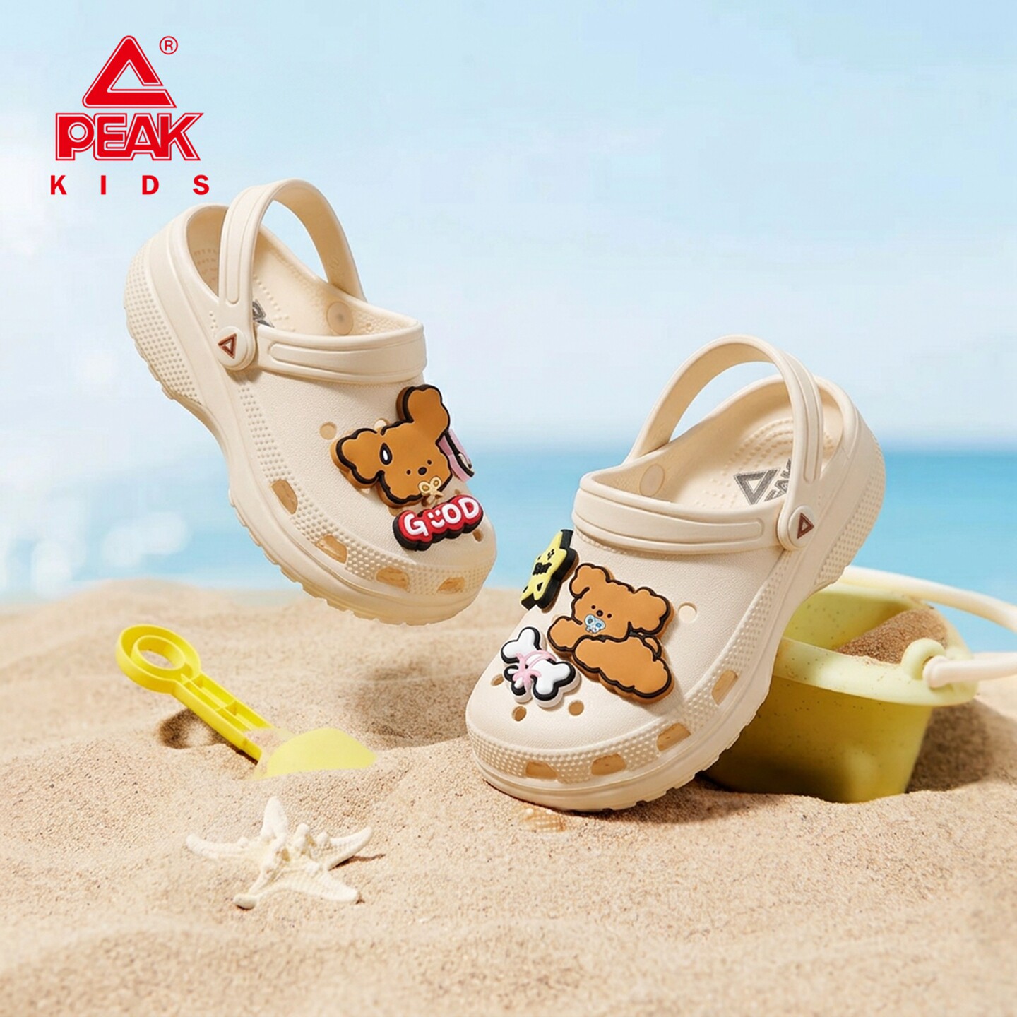 匹克洞洞鞋女童宝宝夏季外穿沙滩凉鞋新款男孩大童软底防滑拖鞋