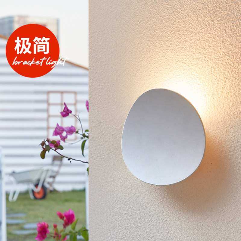 户外led简约入户楼梯阳台庭院过道单面发光铝材防水壁灯植物照明