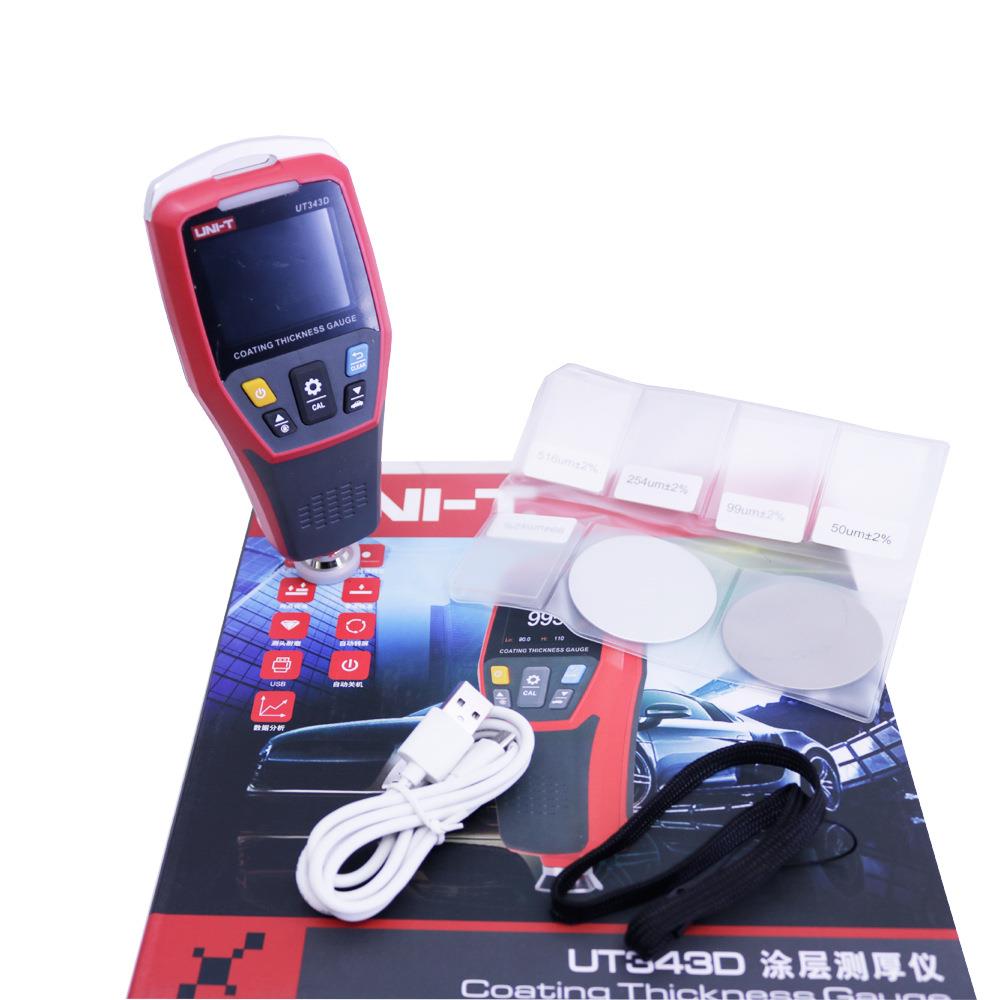UNI-T UT343D数字涂层测厚仪汽车喷漆厚度测试仪范围0 ~ 1250um