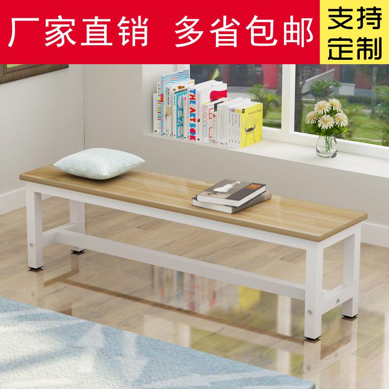 现代简约时尚钢木浴室更衣室休息凳 服装店换鞋长条板凳直销