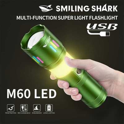 Multifunctional dual light flashlight telescopic camping lig