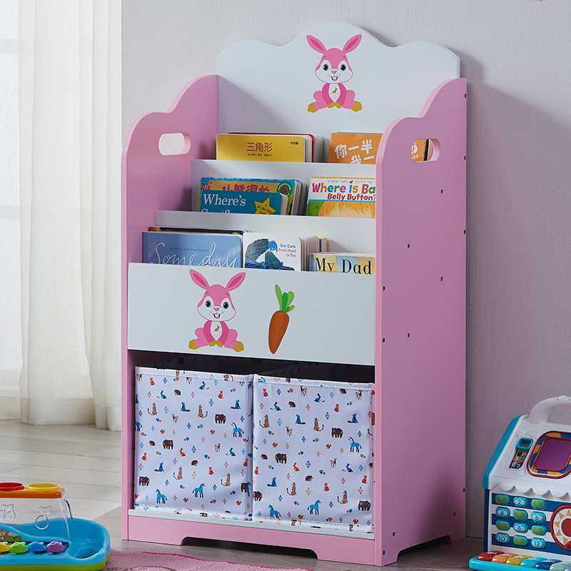 粉色拼接儿童家用书柜女孩卡通多功能置物架角落柜图书收纳储物柜,3C数码配件,摄像机配件,淘宝优惠券,粉丝福利购,淘宝优惠卷