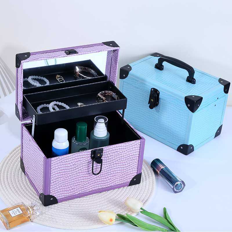 高档美睫美采耳化妆收纳箱足疗技师手提带镜工具箱首饰化妆工具收,3C数码配件,摄像机配件,淘宝优惠券,粉丝福利购,淘宝优惠卷