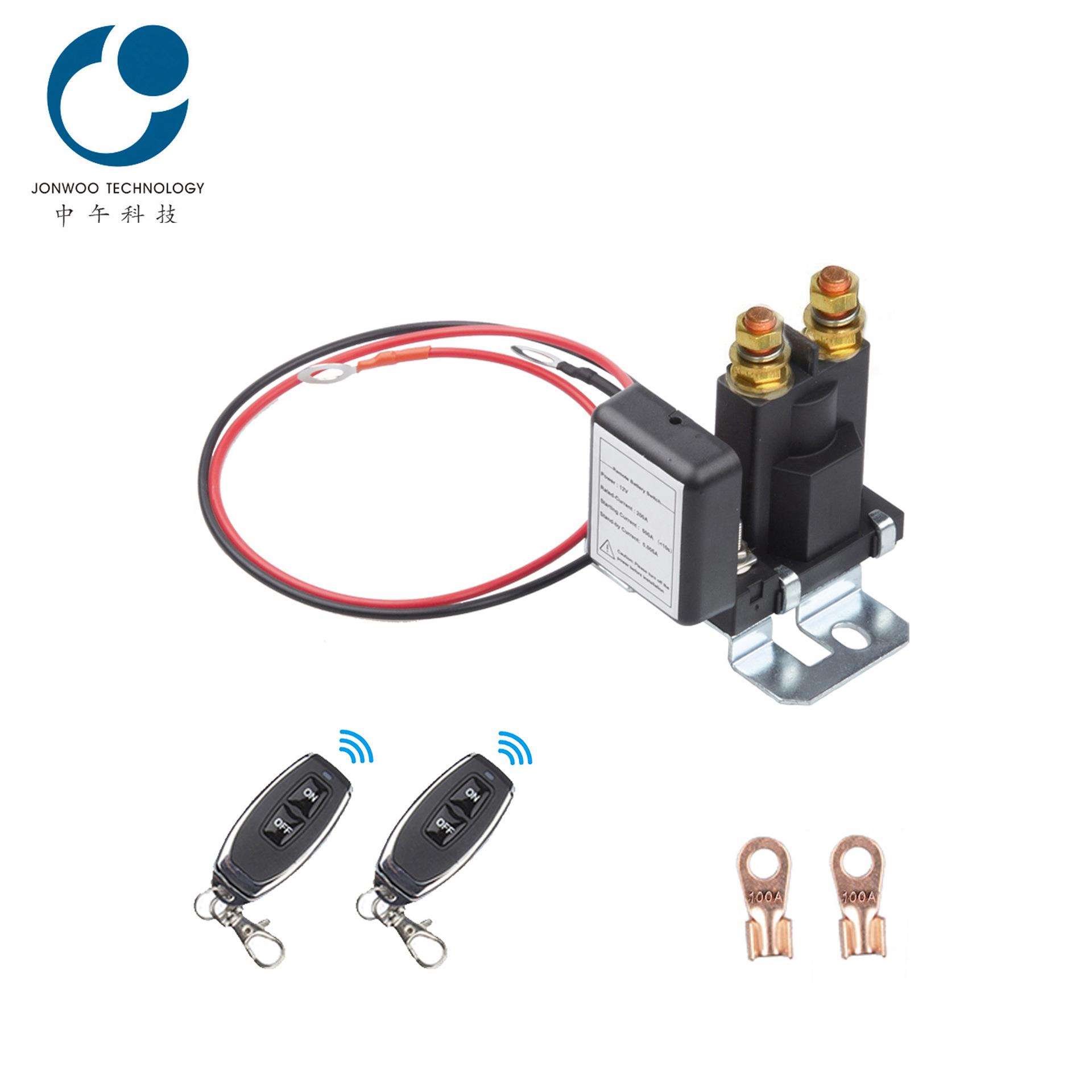 汽车电瓶遥控继电器12v500A防漏电大电流断电开关隔离充电改装