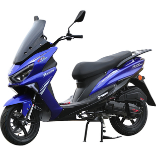 踏板摩托车150国四电喷摩托车整车狮王燃油越野旅行车可上牌