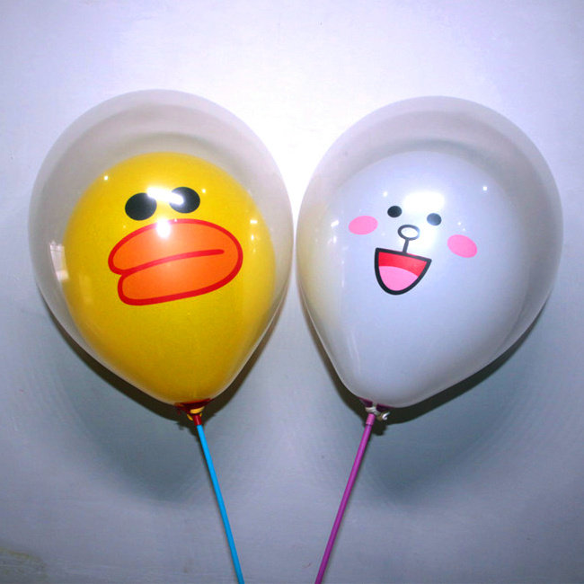 加厚表情气球儿童可爱卡通多款混搭微商地推小礼品100个批發免邮
