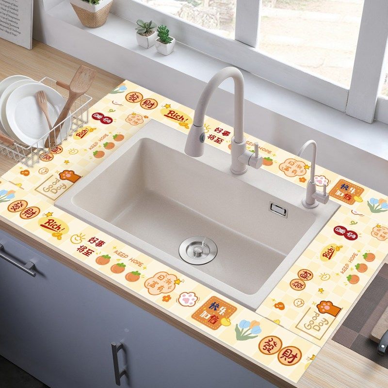 厨房水槽防污防霉吸水贴水池台面吸湿贴卫生间静电吸水防水贴垫子