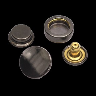 高档平面加厚501 503高档实心免缝羽绒服外套窗帘子母暗扣圆形扣