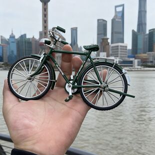 1:10老款二八大杠复古车模合金仿真自行车高品质模型玩物收藏玩具