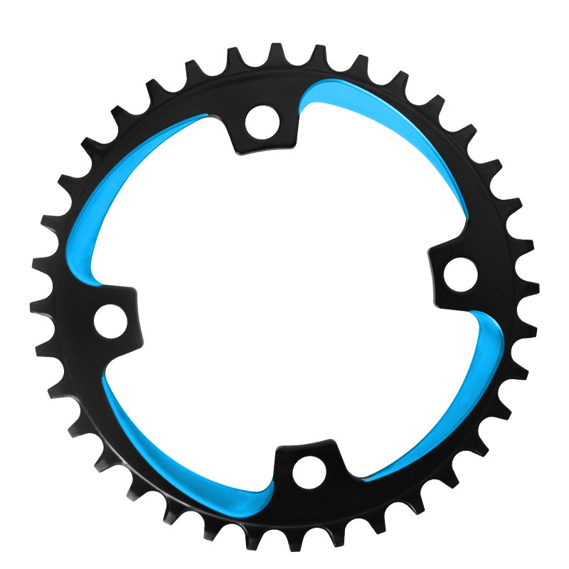 山地车中空一体牙盘单速自行车32T 34T 36T 38T齿盘改装单盘