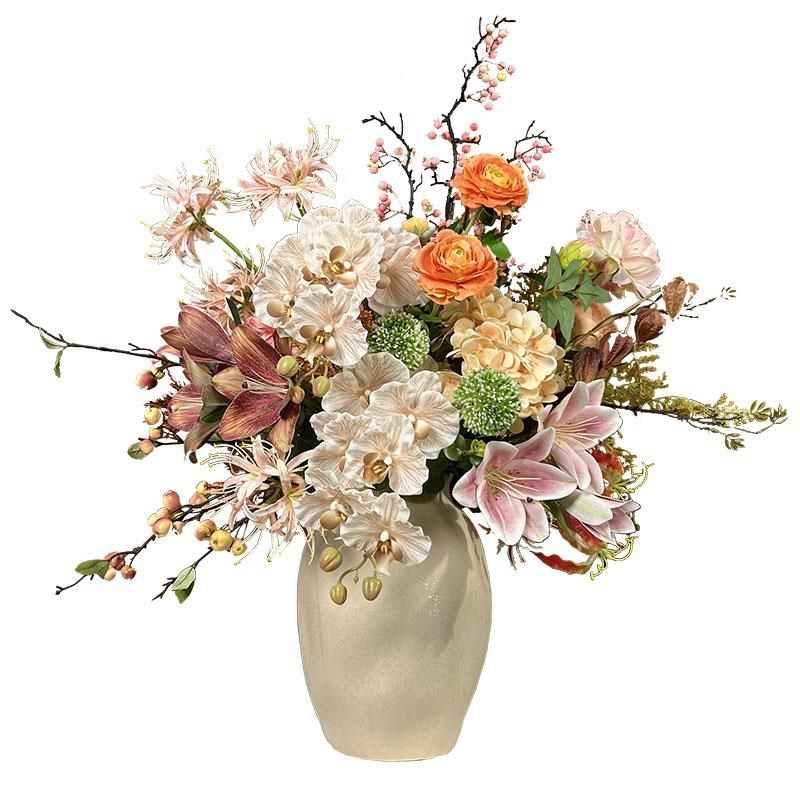 复古风仿真花套装高档绢花软装花艺摆画装饰花油件风大假插花型花