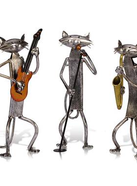 主推款TOOARTS乐队猫创意家居摆件 现代金属装饰工艺品礼品