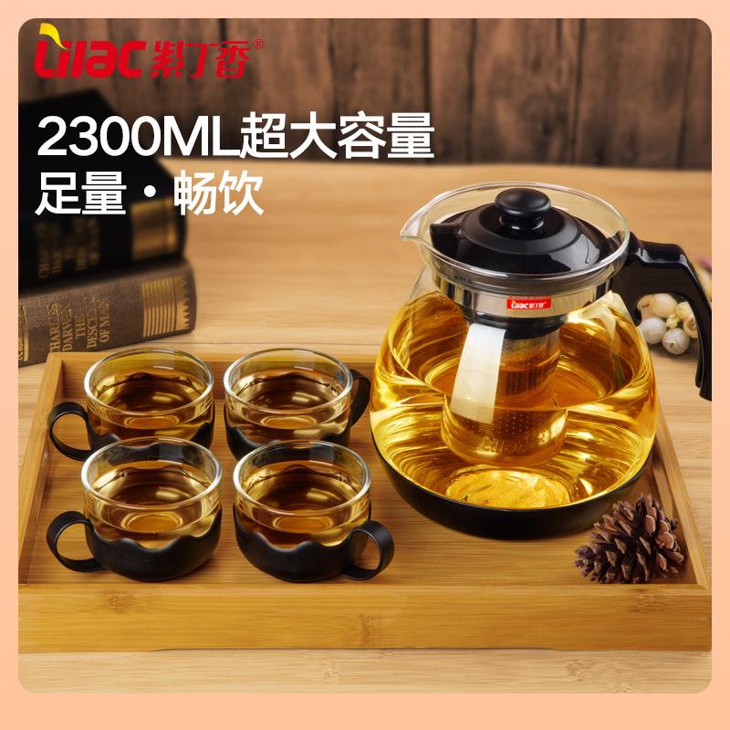 耐热玻璃过滤茶壶大容量花草茶壶茶杯办公壶普洱茶壶泡茶壶