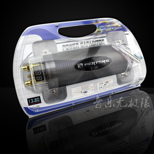 汽车音响12v超级法拉低音炮滤波电容稳压器车载音响改装功放水塘