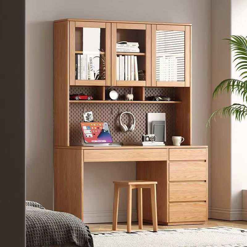 现代橡木实木书桌书架一体带抽屉书柜儿童学习现代简约小型书桌,模玩/动漫/周边/娃圈三坑/桌游,模型制作工具/辅料耗材,淘宝优惠券,粉丝福利购,淘宝优惠卷