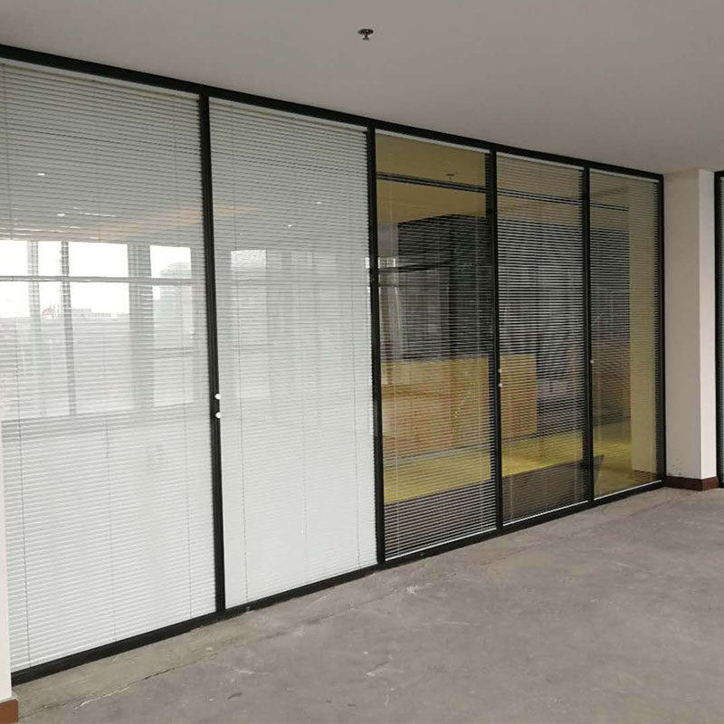 宁波办公室隔断隔房间隔断高墙间高隔断玻璃隔断百叶双层玻璃隔断