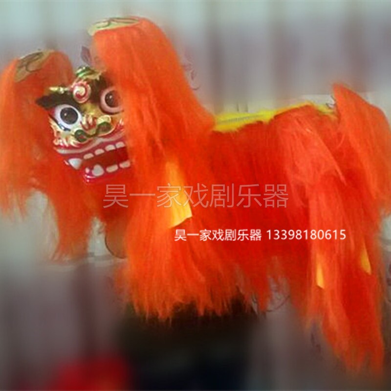/狮/手拿金粉小狮幼手手持举狮子舞龙舞狮子子稚园儿童表演道具