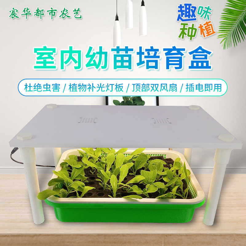 无土栽培水培蔬菜育幼苗种植盒培育种植盘芽苗种植盘生菜沙拉补光