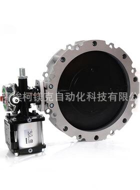 水泥搅拌站双法兰气动粉体蝶阀V2FS400GBN-WF水泥蝶阀遥控风阀