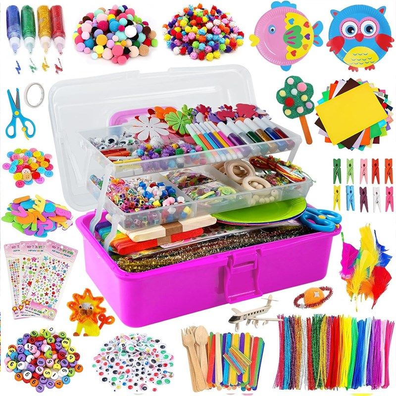 儿童创意手工艺术创作幼儿园美工区角DiY材料包扭扭棒毛绒球眼睛,玩具/童车/益智/积木/模型,手工制作工具/彩纸/配件,淘宝优惠券,粉丝福利购,淘宝优惠卷