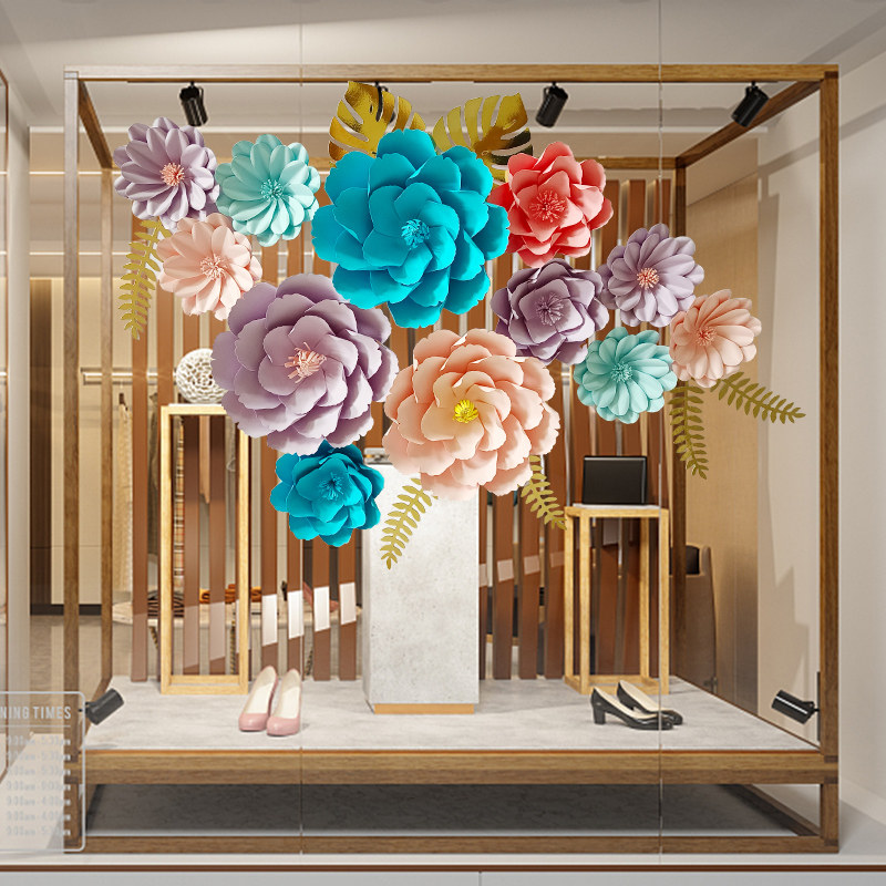 婚礼舞台背景道具大型仿真手工纸花38节珠宝店铺橱窗氛围美陈装饰,节庆用品/礼品,装扮布置套餐,淘宝优惠券,粉丝福利购,淘宝优惠卷