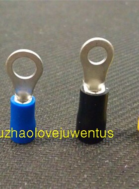 优质紫铜RV5.5-5冷压接线端子4-6平方绝缘套圆形端子1000只