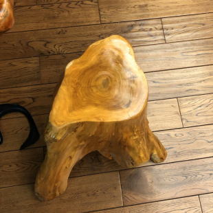 天然根雕树根凳子花架底座实木圆墩子原木树桩木桩木头树墩子茶几