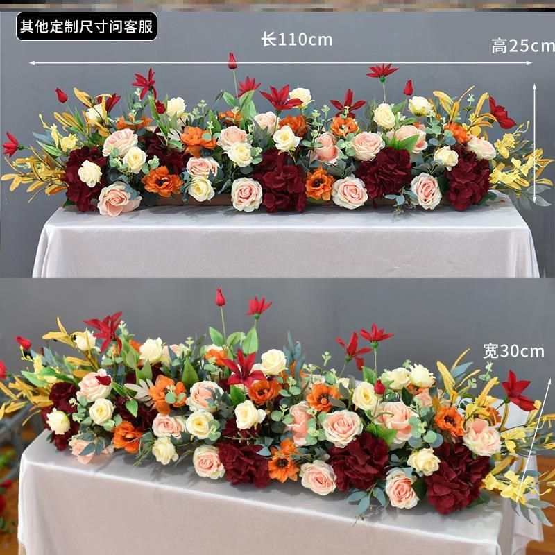 会议桌摆花装饰花卉仿真花西餐厅餐桌桌面摆放假花长型桌桌花台花,家居饰品,仿真花/假花,淘宝优惠券,粉丝福利购,淘宝优惠卷