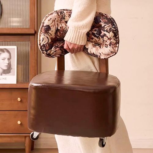 实木凳子靠背溜溜凳可旋转家用小凳子矮凳椅子儿童板凳客厅沙发凳