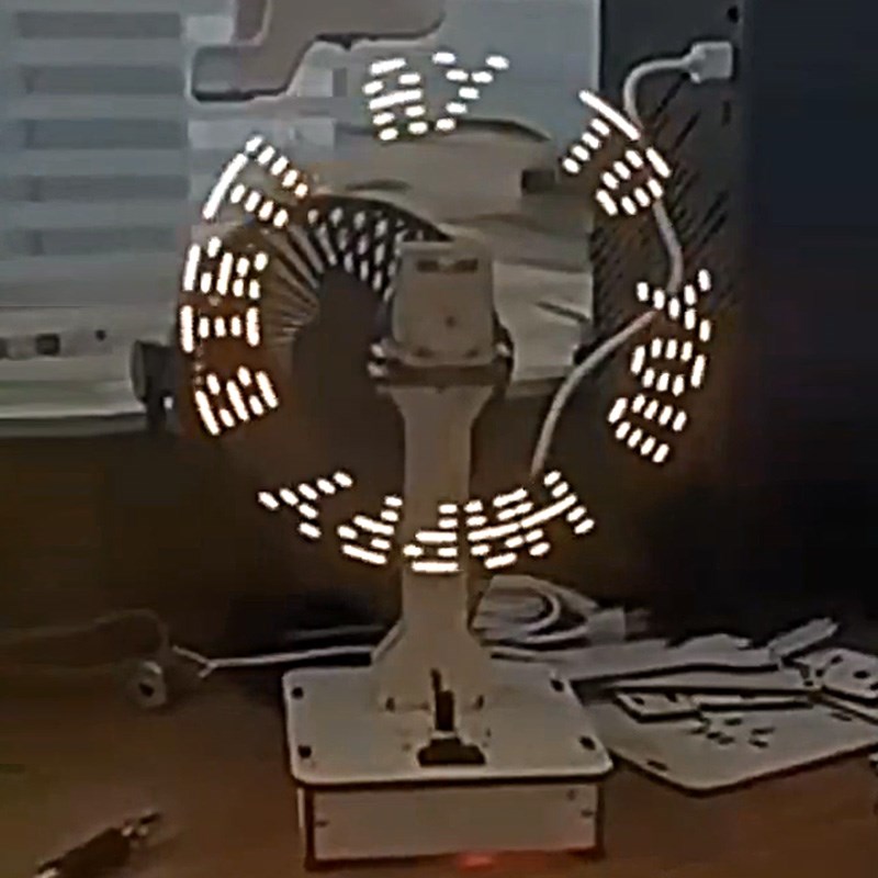 POV暂转显示科器技小制作视觉旋留裸眼3D广告机实验儿童小学教具
