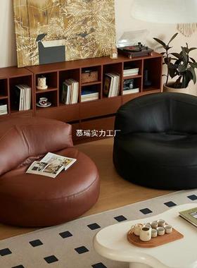 懒人沙发阳台可躺可睡榻榻米坐垫小户型卧室黑色网红单人沙发椅子