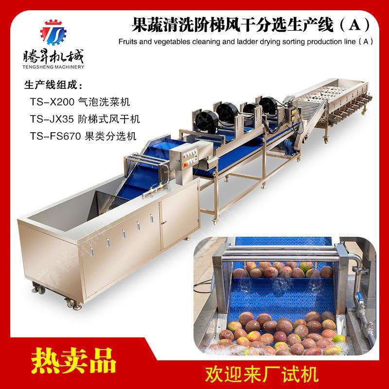 食品机械果蔬清洗线果蔬清洗线果蔬清洗风干线阶梯风干机